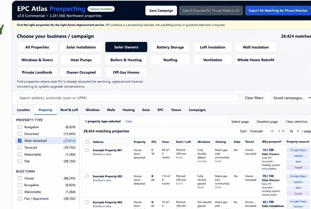 EPC Atlas property intelligence for home-improvement industries