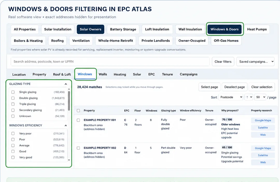 EPC Atlas window property intelligence